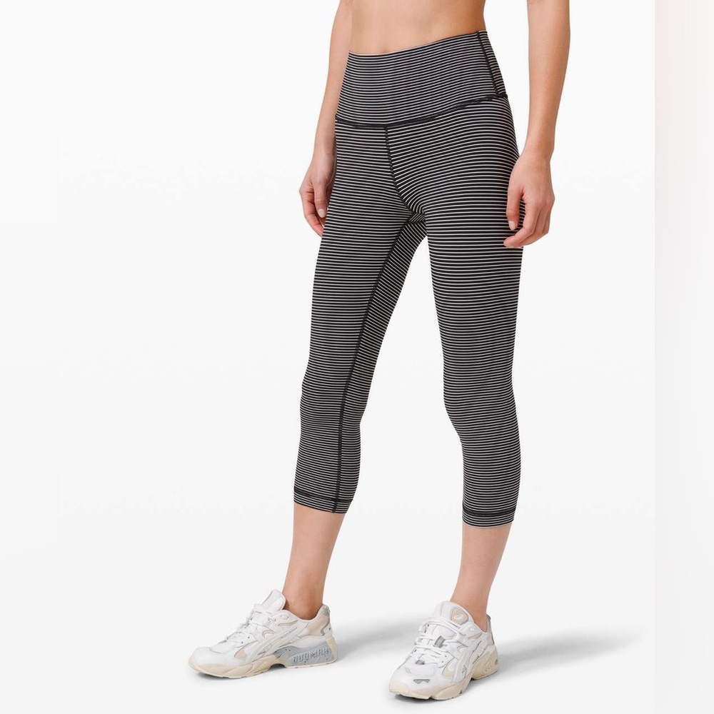 Lululemon Wunder Under Crop (High-Rise) *Full-On Luxtreme 21" Hype Stripe